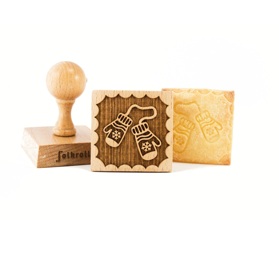 Folkroll Motiv Kekstempel "Handschuhe"