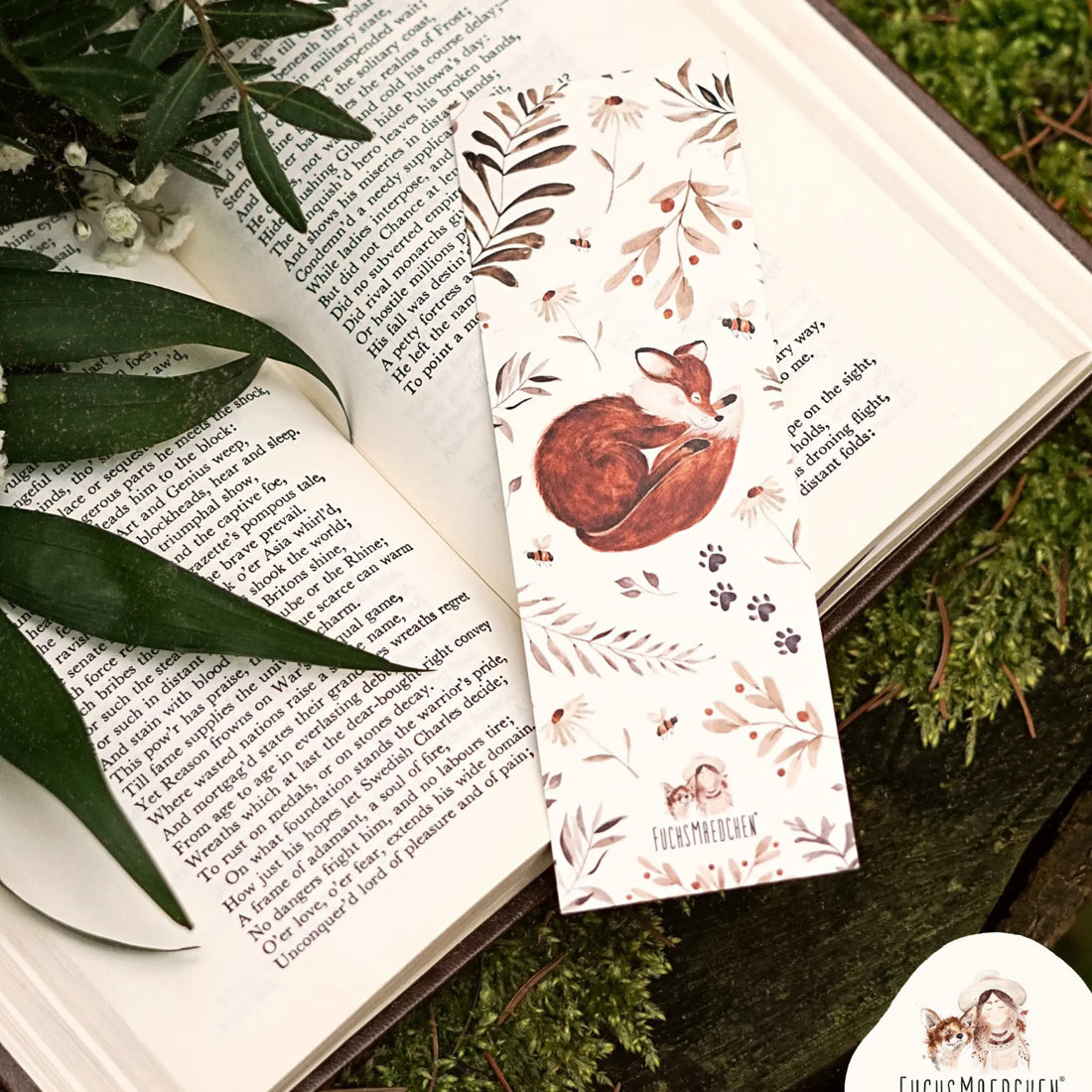 Fuchsmaedchen Lesezeichen "Schlafender Fuchs"