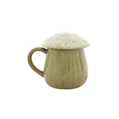Home Society große Tasse &quot;Pilz&quot; aus Porzellan mit Deckel in 2 Varianten