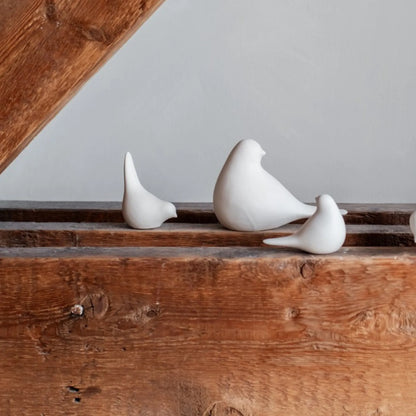 home society deko vogel chipper größe S weiß porellan anna und ole shop