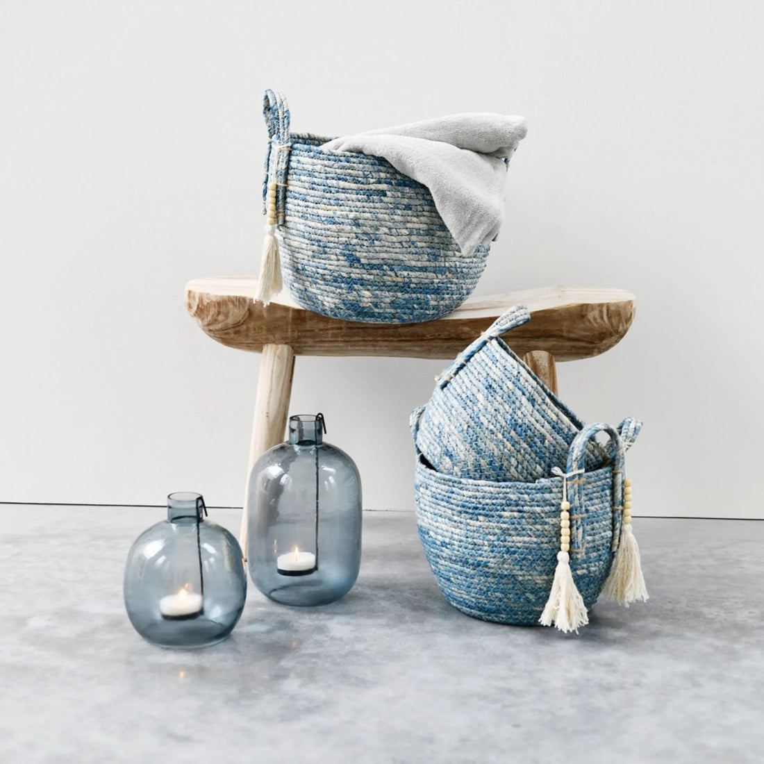 home society kerzenhalter ojen blau glas anna und ole shop