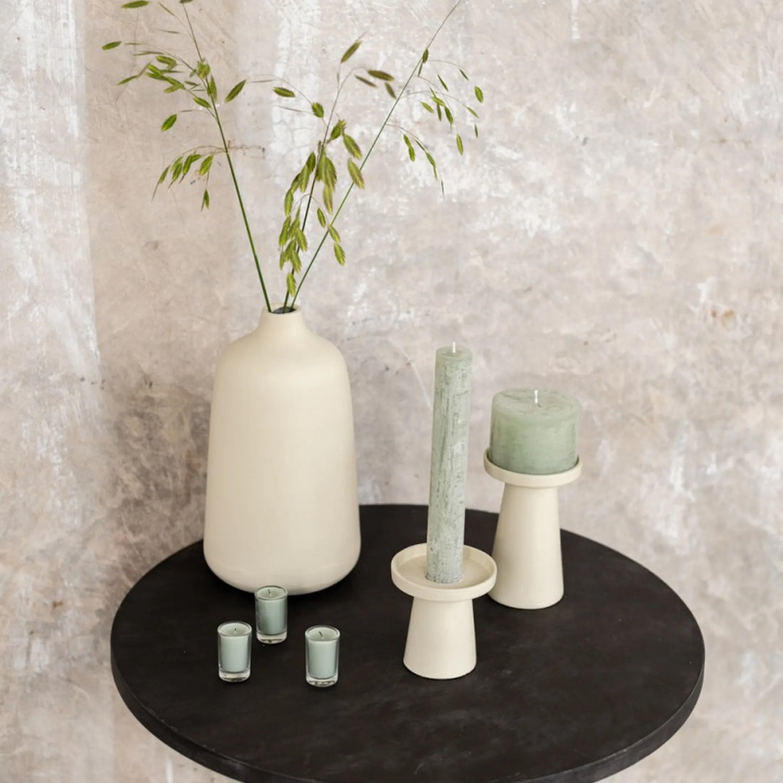 Home Society Votivkerzen im Glas grün celadon Set 6 Stück