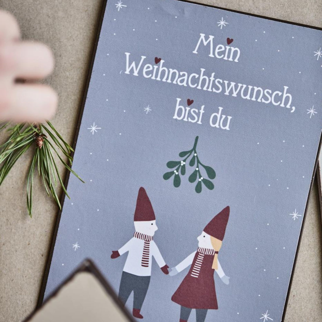 Ib Laursen Schild &quot;Mein Weihnachtswunsch bist Du&quot; 14 x 20 cm