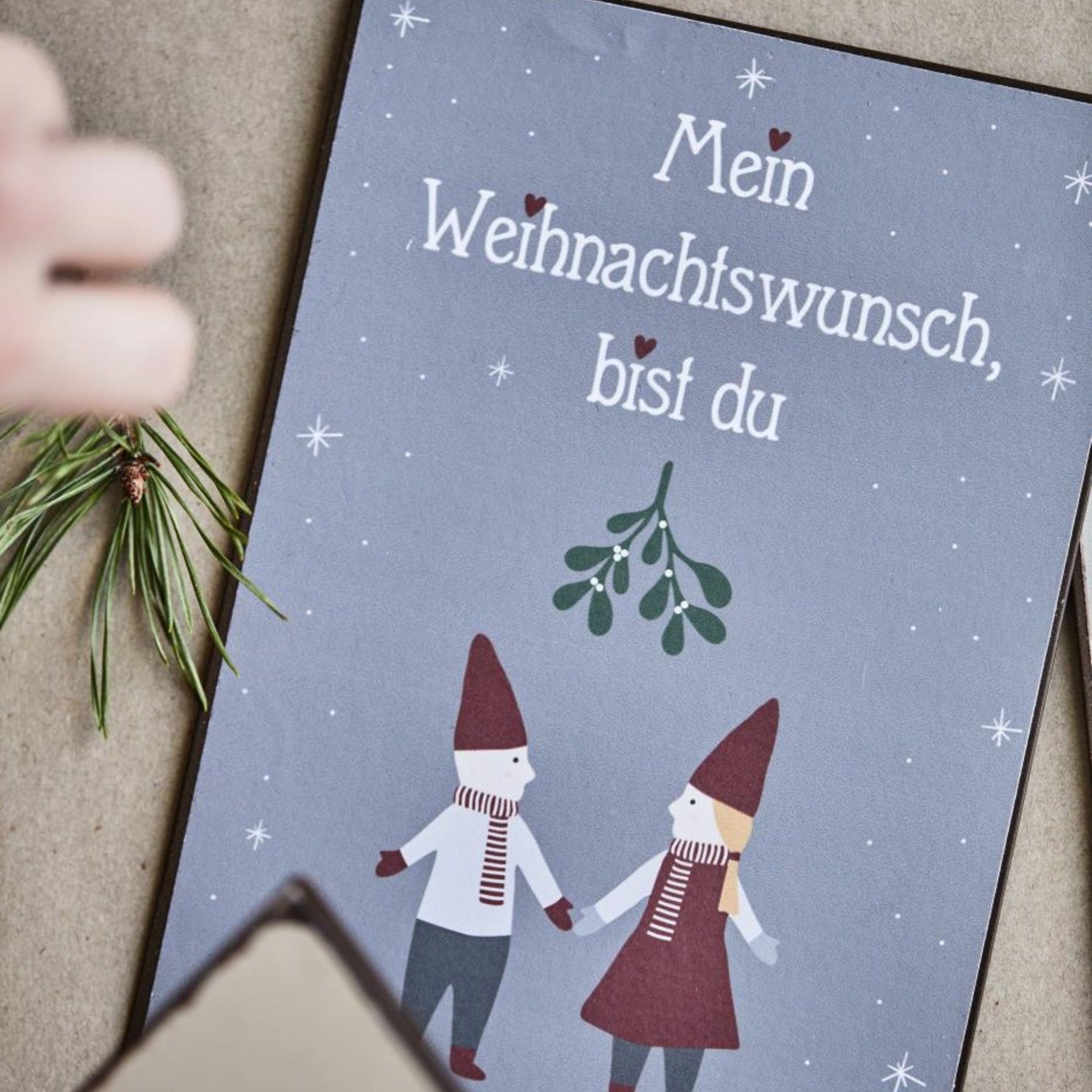 Ib Laursen Schild &quot;Mein Weihnachtswunsch bist Du&quot; 14 x 20 cm