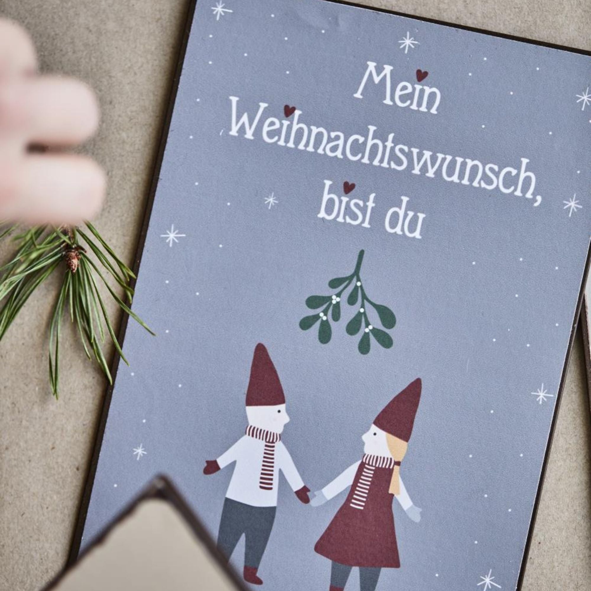 Ib Laursen Schild &quot;Mein Weihnachtswunsch bist Du&quot; 14 x 20 cm
