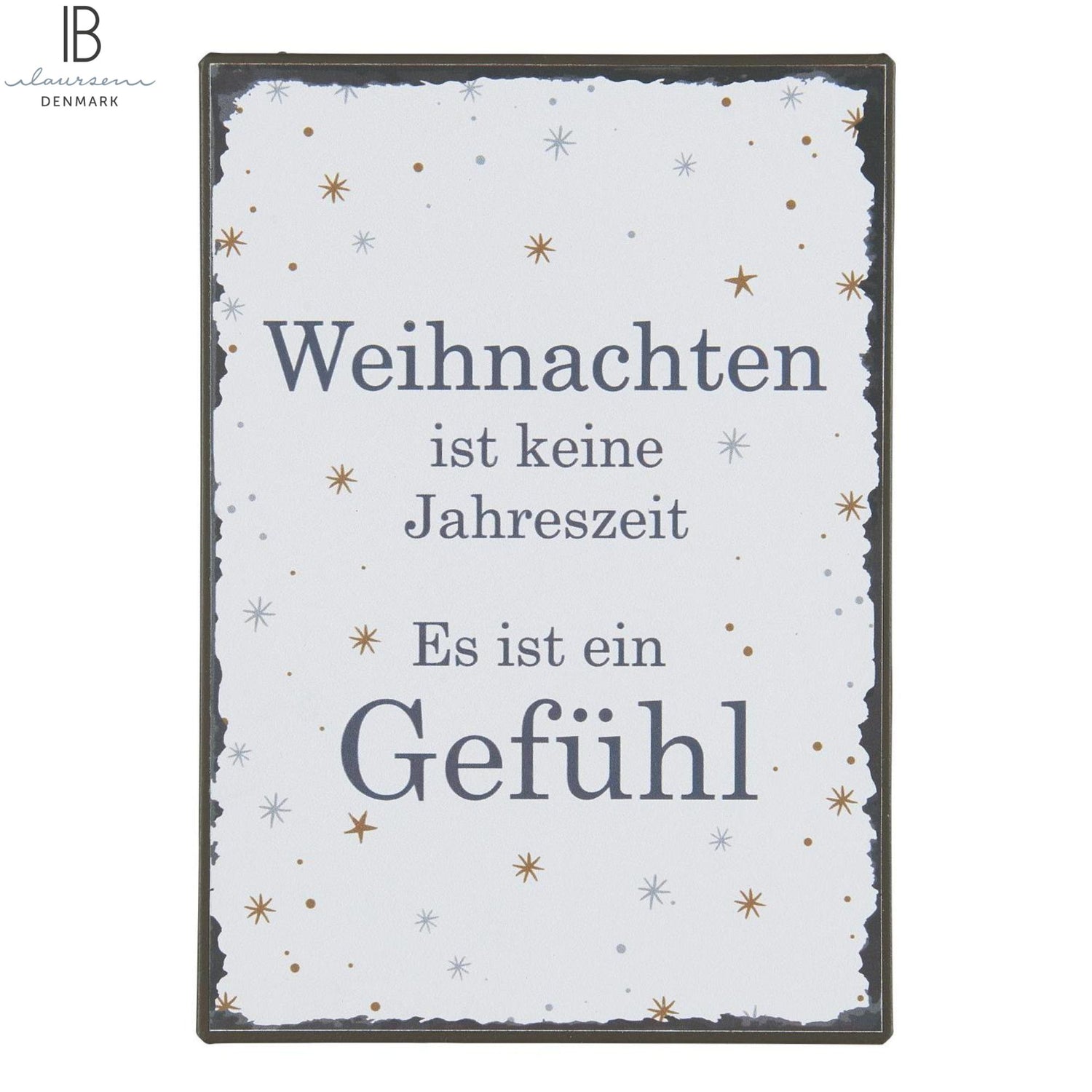 Ib Laursen Schild &quot;Weihnachten ist ein Gefühl&quot; 14 x 20 cm
