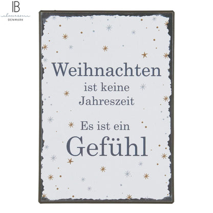 Ib Laursen Schild &quot;Weihnachten ist ein Gefühl&quot; 14 x 20 cm
