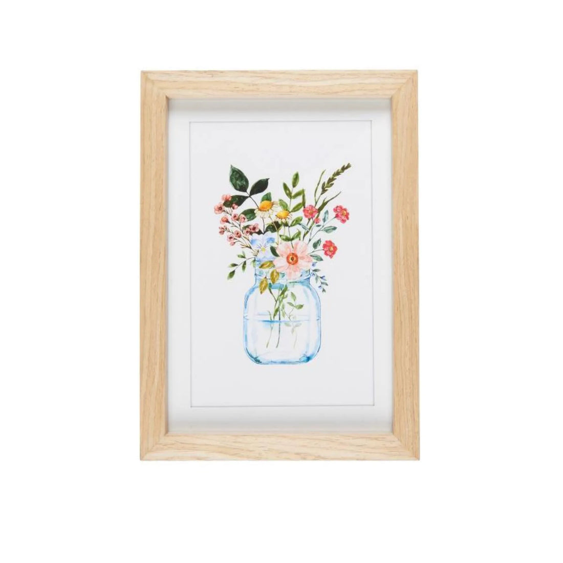 Ib Laursen Bild mit Blumen in Holzrahmen 20 x 28 cm 3 Varianten