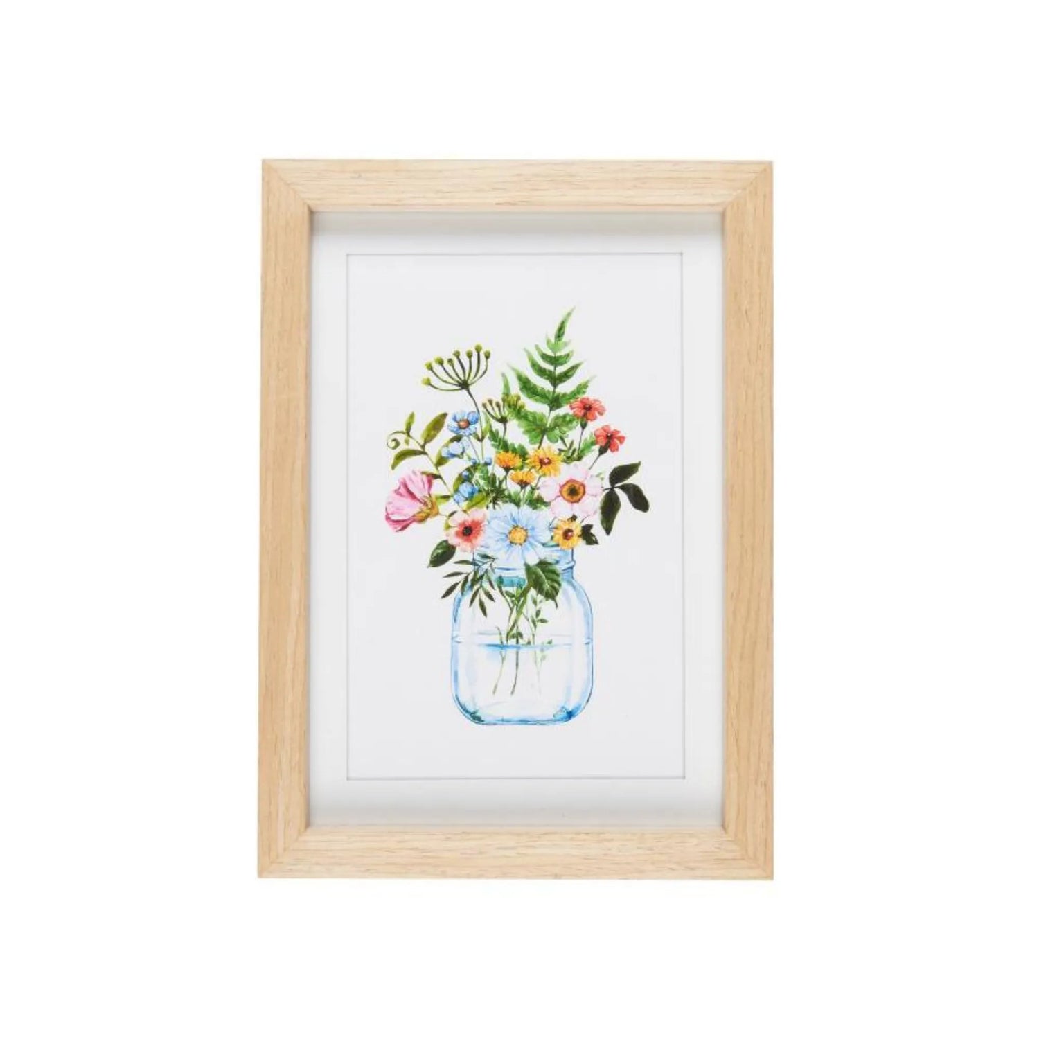 Ib Laursen Bild mit Blumen in Holzrahmen 20 x 28 cm 3 Varianten