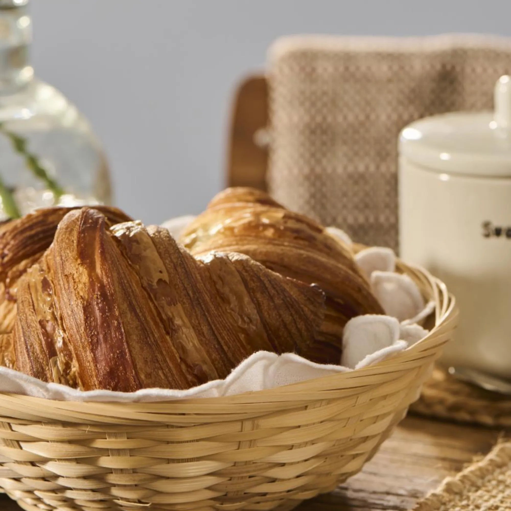 Ib Laursen Brotserviette Deckchen aus Baumwolle weiß mit Stickerei ø 30 cm
