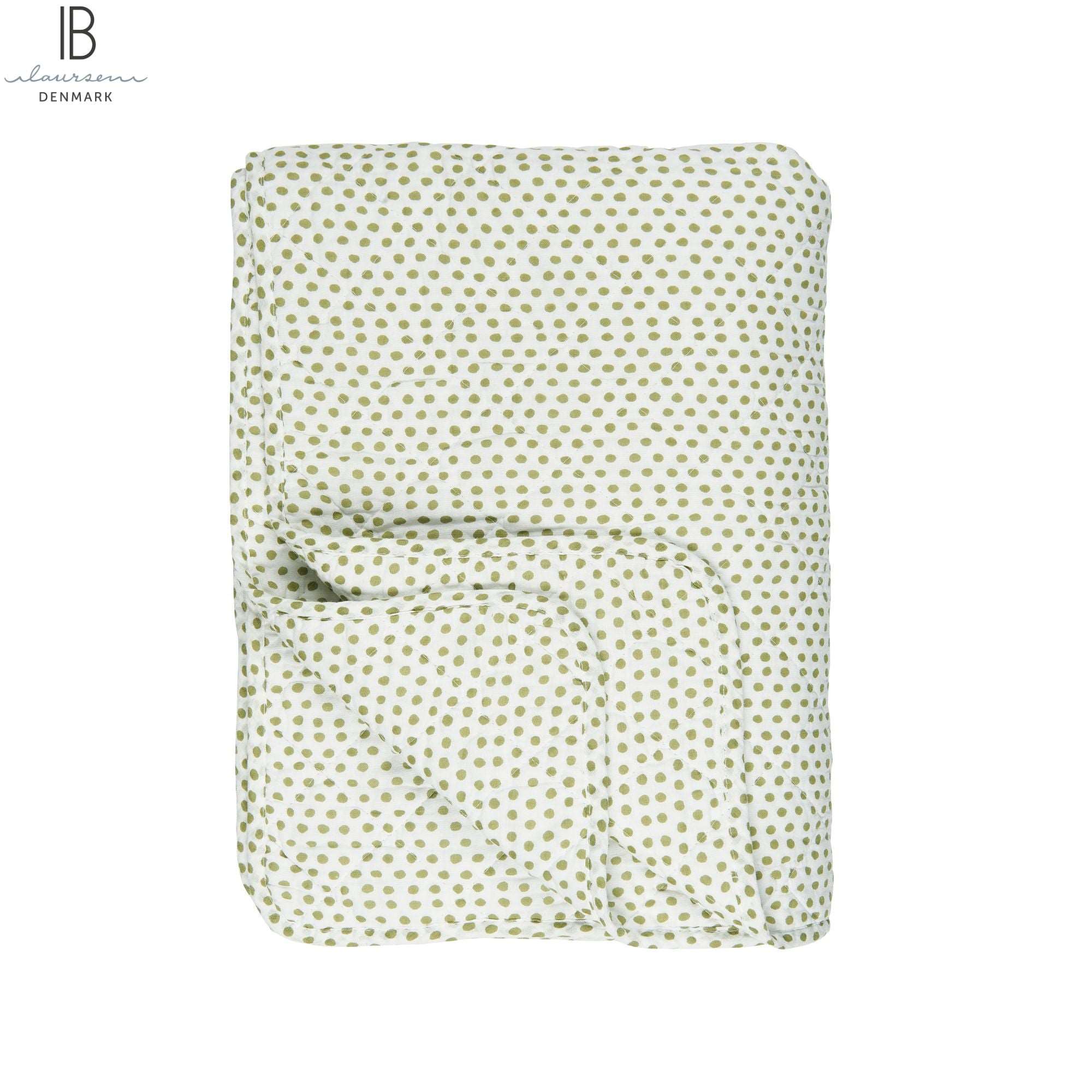 Ib Laursen Decke Quilt mit grünen Punkten