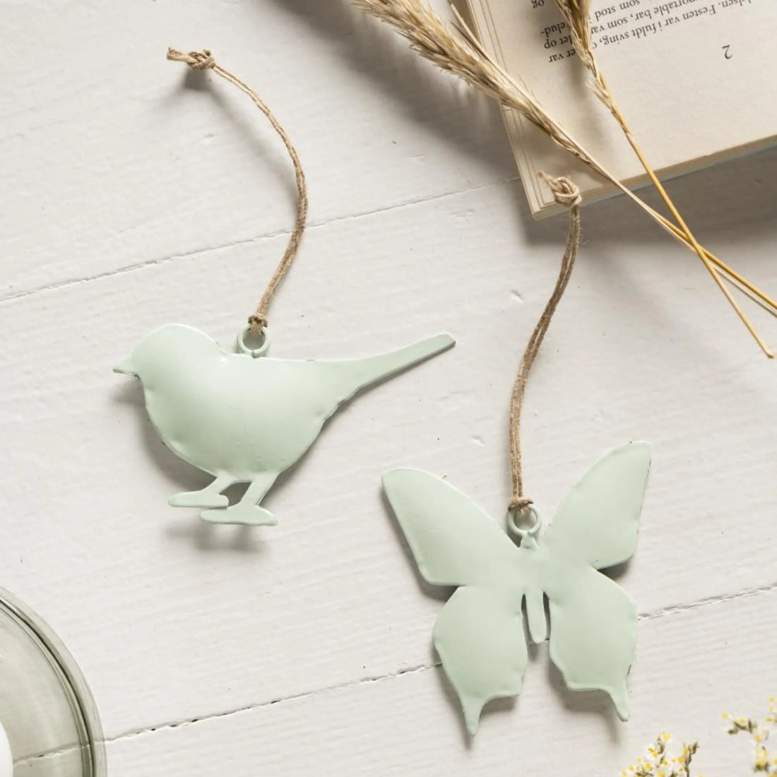 ib laursen hängedekoration vogel schmetterling hellgrün anna und ole shop