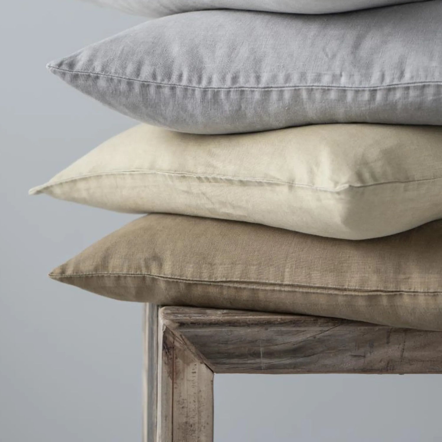 Ib Laursen Kissenbezug aus Leinen "Cafe Creme" 50 cm