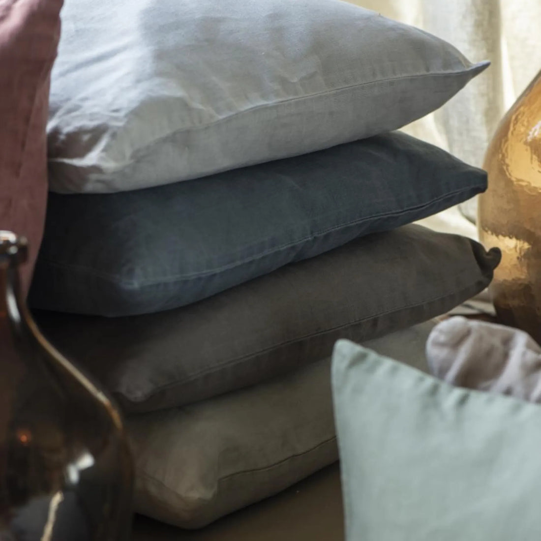 ib laursen kissenbezug smoke aus leinen anna und ole shop