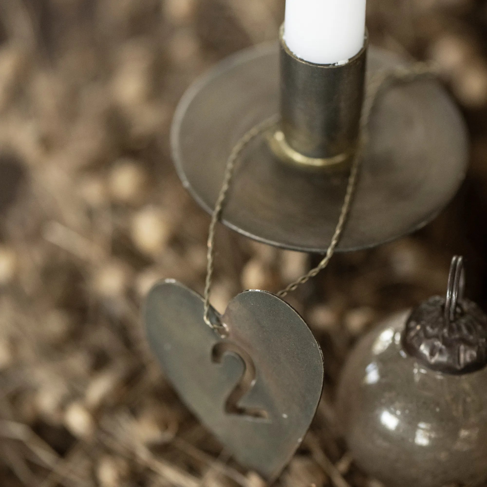 Ib Laursen Weihnachtskugeln 8 Stück fog grau aus Glas