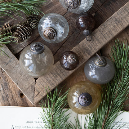 Ib Laursen Weihnachtskugeln 8 Stück mocca braun aus Glas