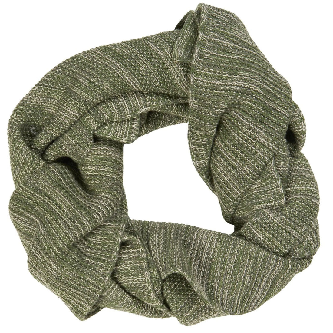 Ib Laursen Halstuch Schal grün melange aus Baumwolle gestrickt 160 cm