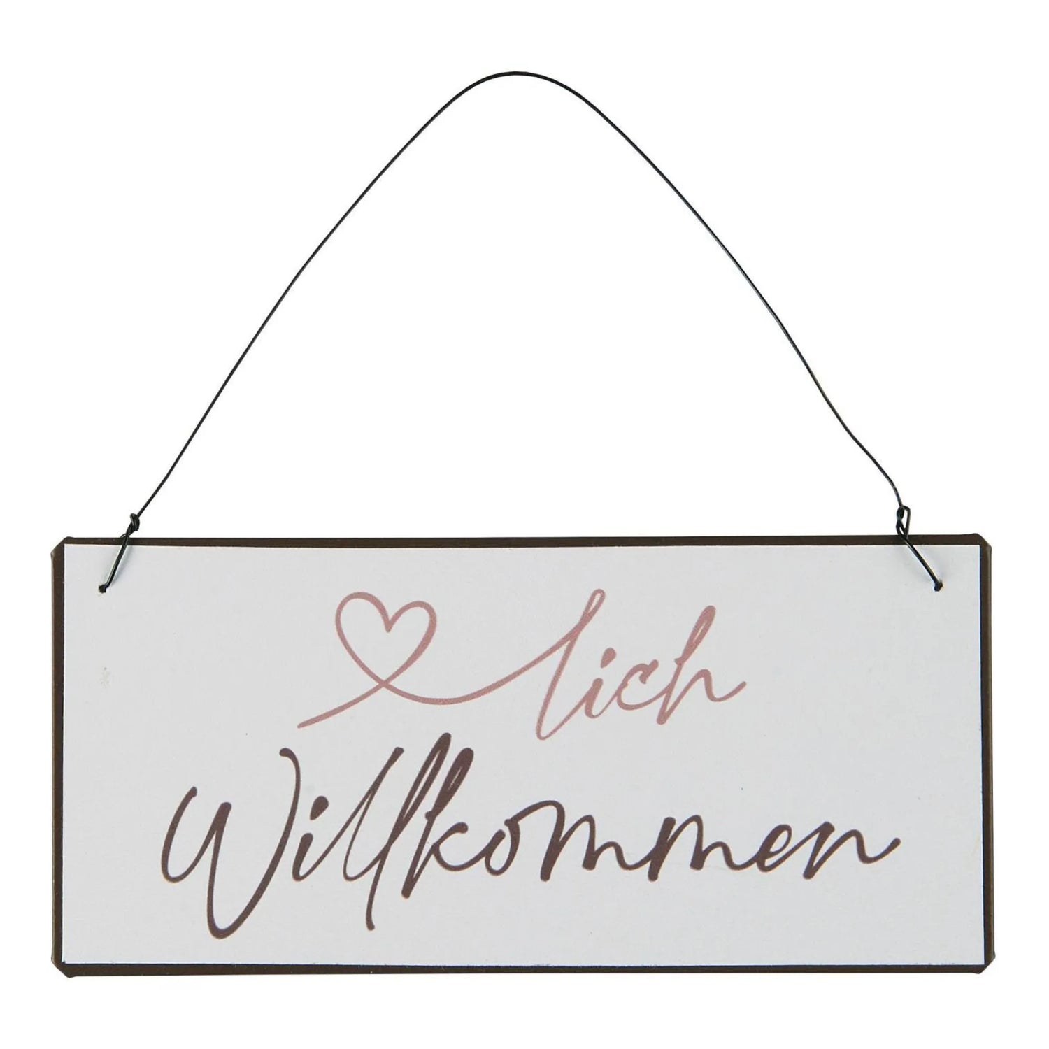 Ib Laursen Schild aus Metall "Herzlich Willkommen" 15 cm