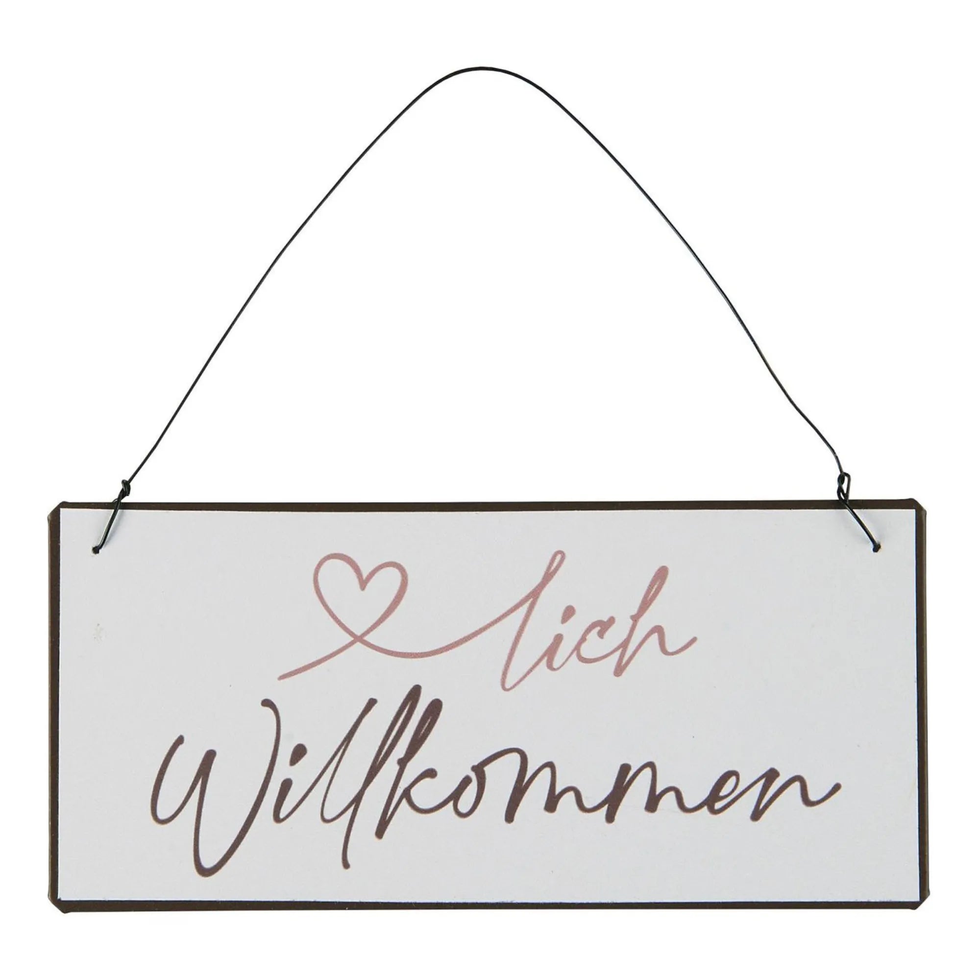 Ib Laursen Schild aus Metall "Herzlich Willkommen" 15 cm