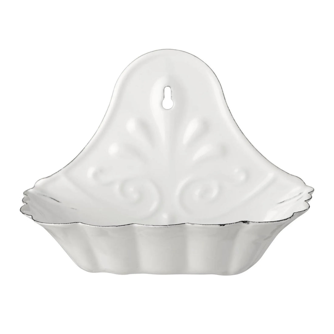 Ib Laursen nostalgische Seifenschale weiß zur Befestigung an der Wand