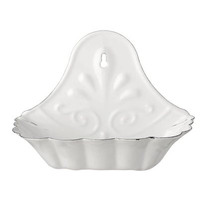 Ib Laursen nostalgische Seifenschale weiß zur Befestigung an der Wand