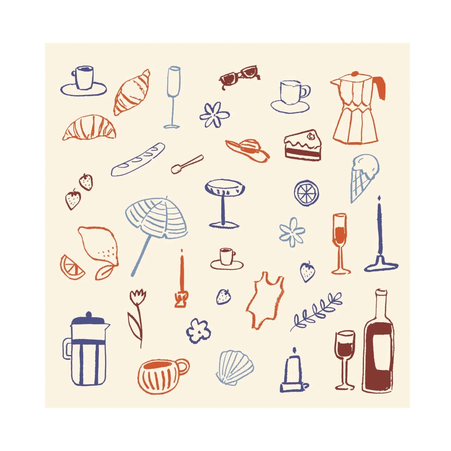 Ib Laursen Servietten "La Dolce Vita" 33 cm aus Papier 20 Stück