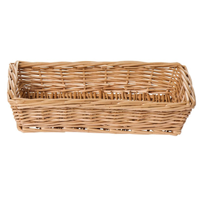 Ib Laursen Korb für Servietten 10 x 20 cm braun aus Weide Serviettenhalter