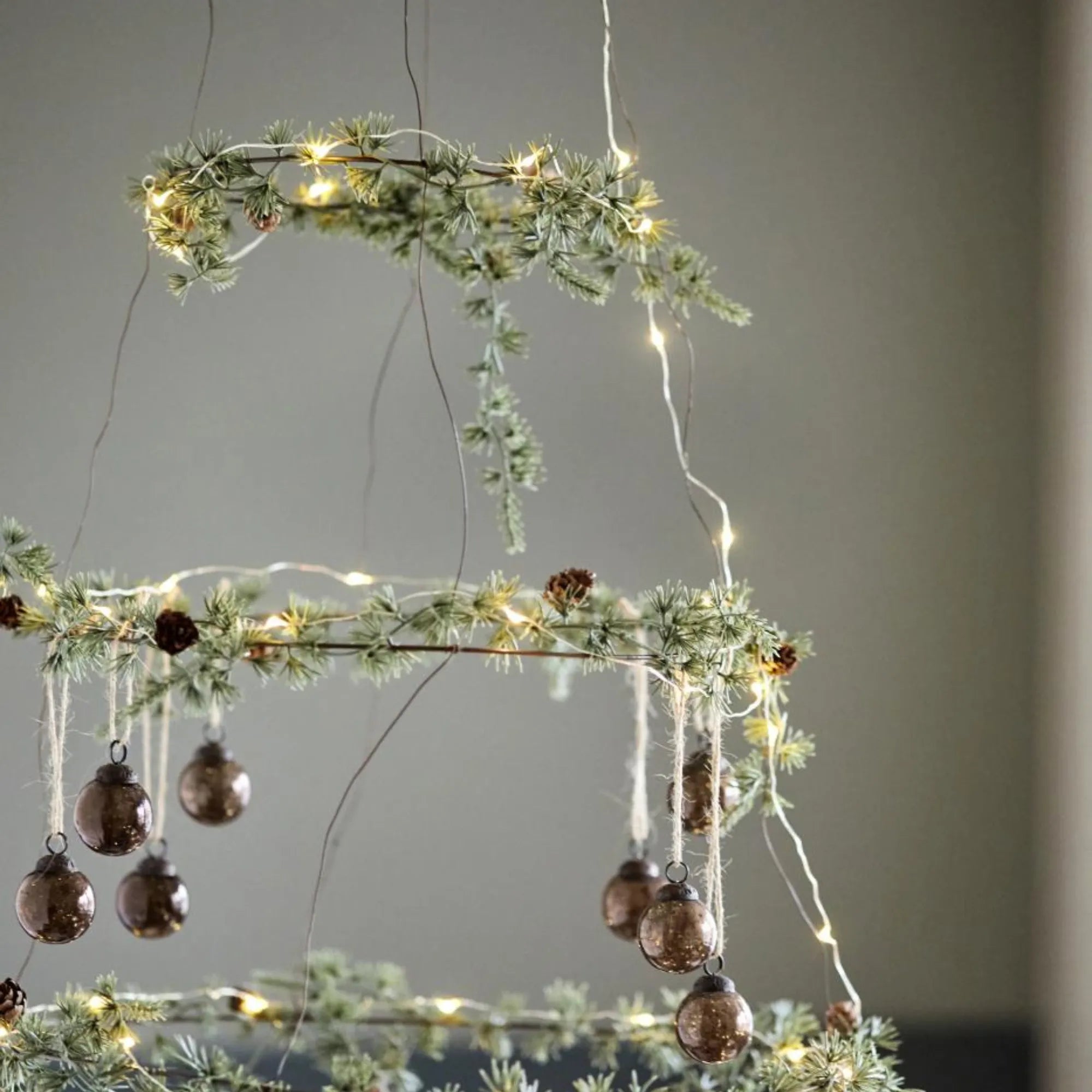 Ib Laursen weihnachtliche Zedern Girlande mit Zapfen 180 cm