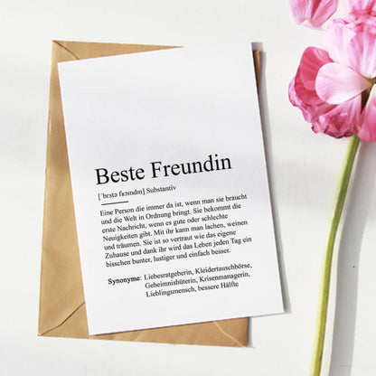 Kamewi Klappkarte &quot;Beste Freundin&quot; inkl. Umschlag