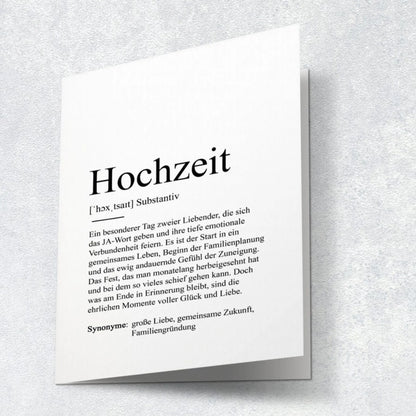 Kamewi Klappkarte &quot;Hochzeit&quot; inkl. Umschlag