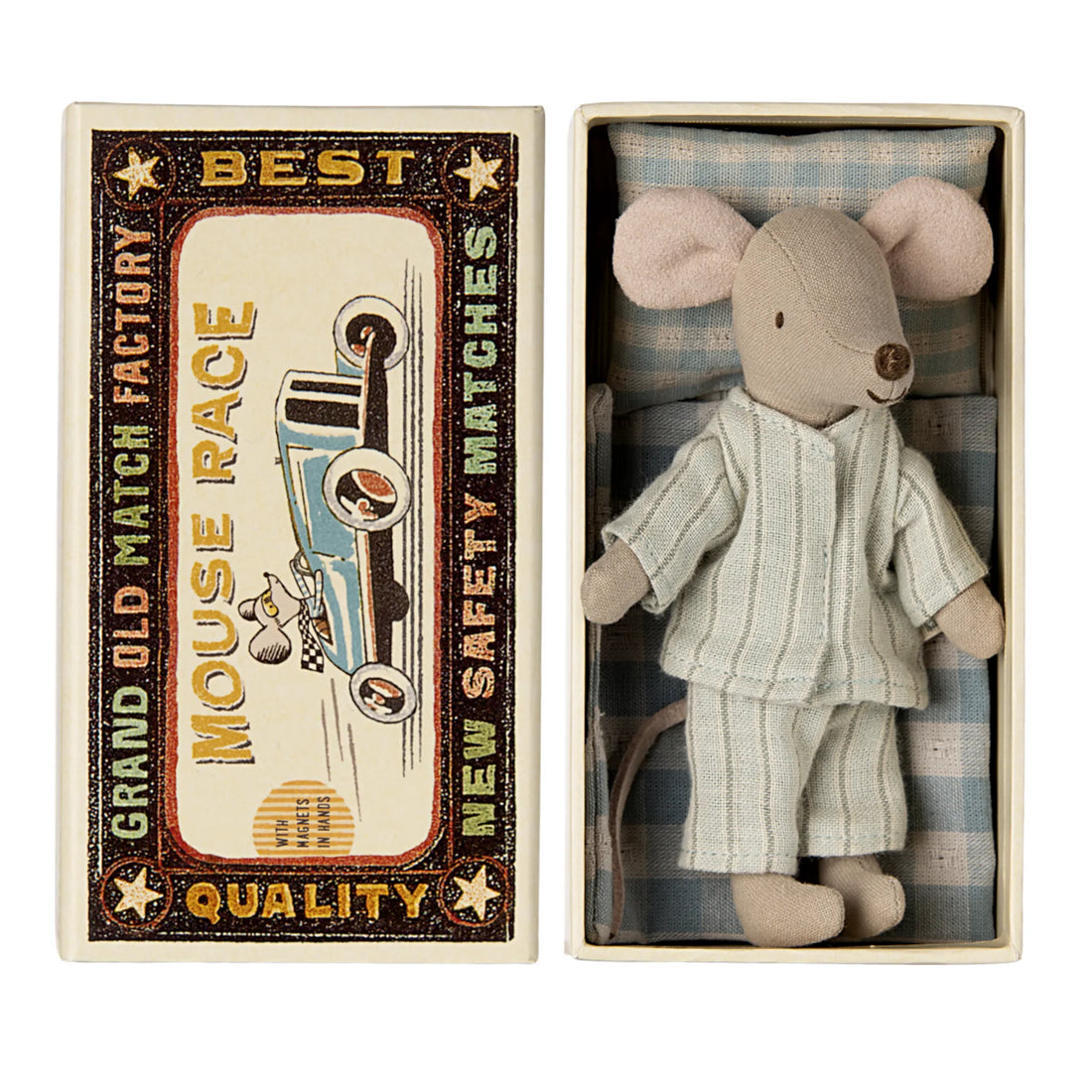 maileg großer bruder grau maus in streichholzschachtel anna und ole shop
