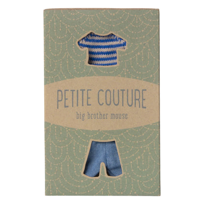 Maileg großer Bruder Maus Bekleidung Set Strickpullover &amp; Jeans