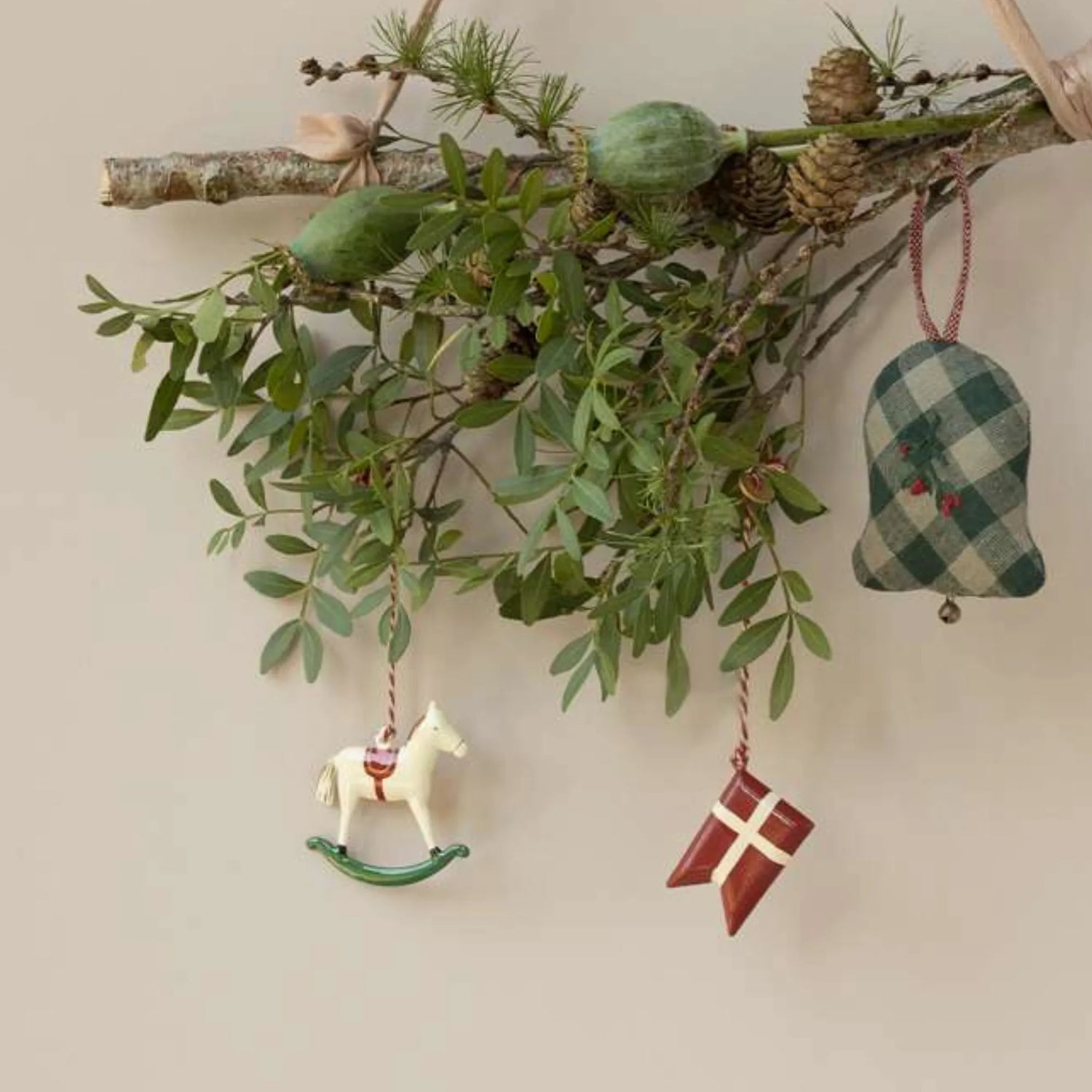 maileg hängedekoration weihnachten schaukelpferd anna und ole shop