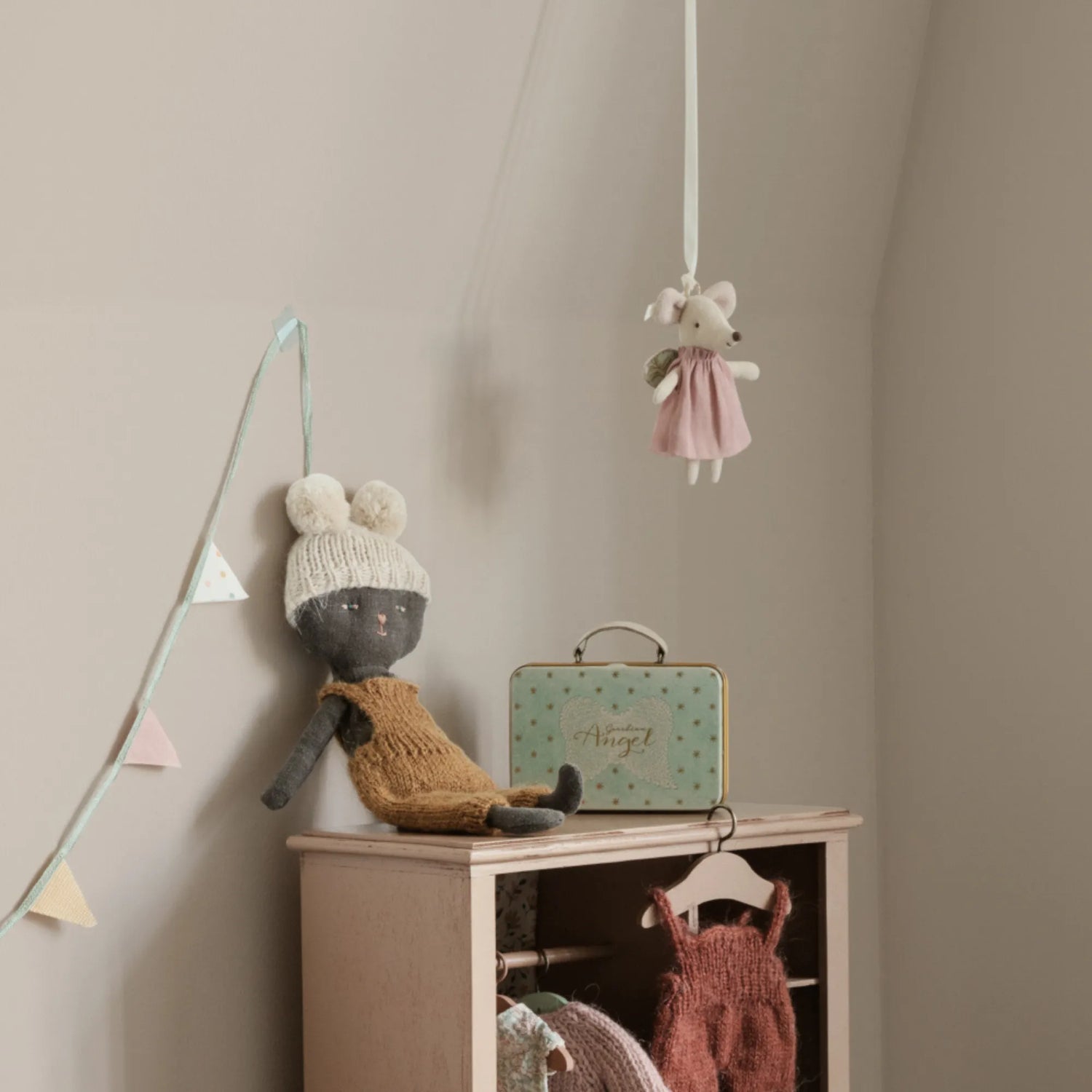 Maileg kleine Schwester Maus &quot;Schutzengel&quot; inkl. Koffer