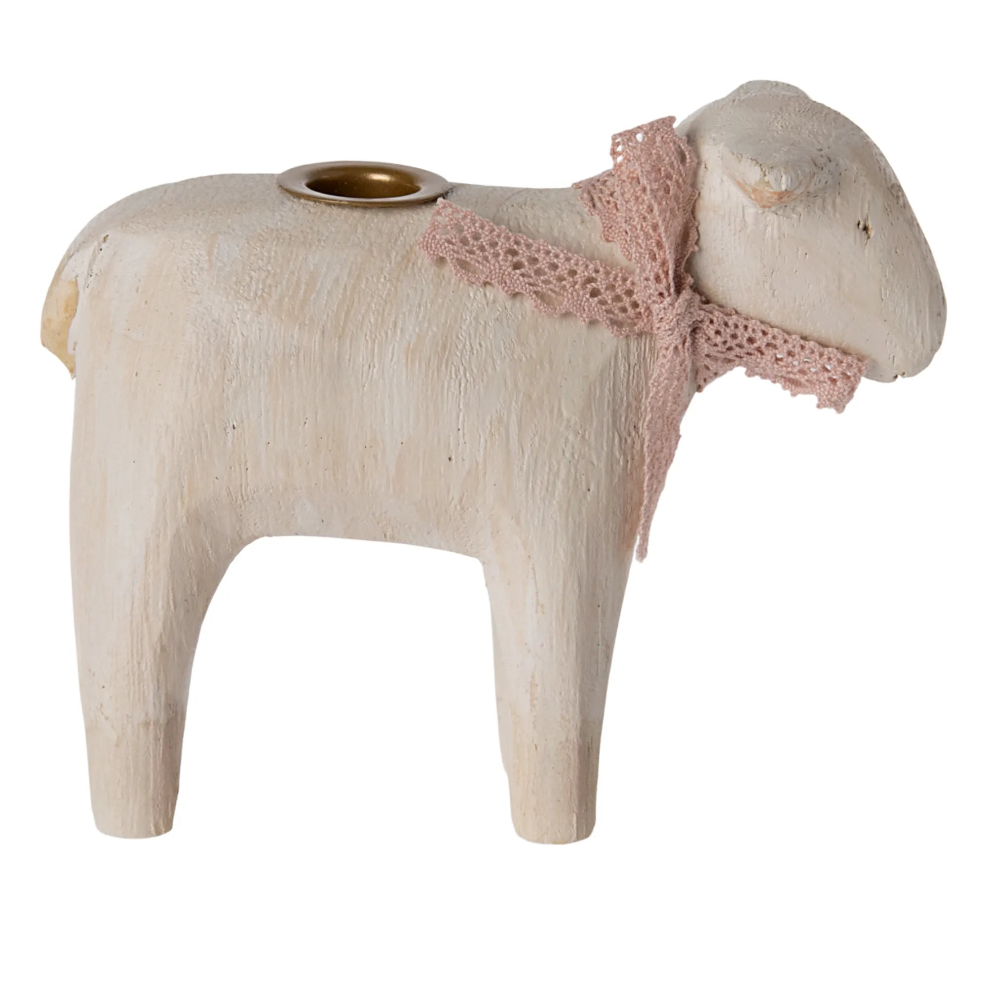 Maileg Oster Kerzenhalter "Lamm" Schaf handgefertigt aus Holz rosa