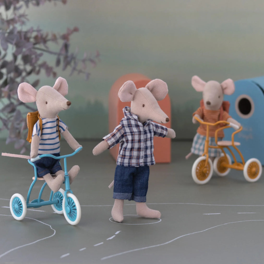 Maileg Papa Maus Bekleidung Set Karohemd &amp; Jeans