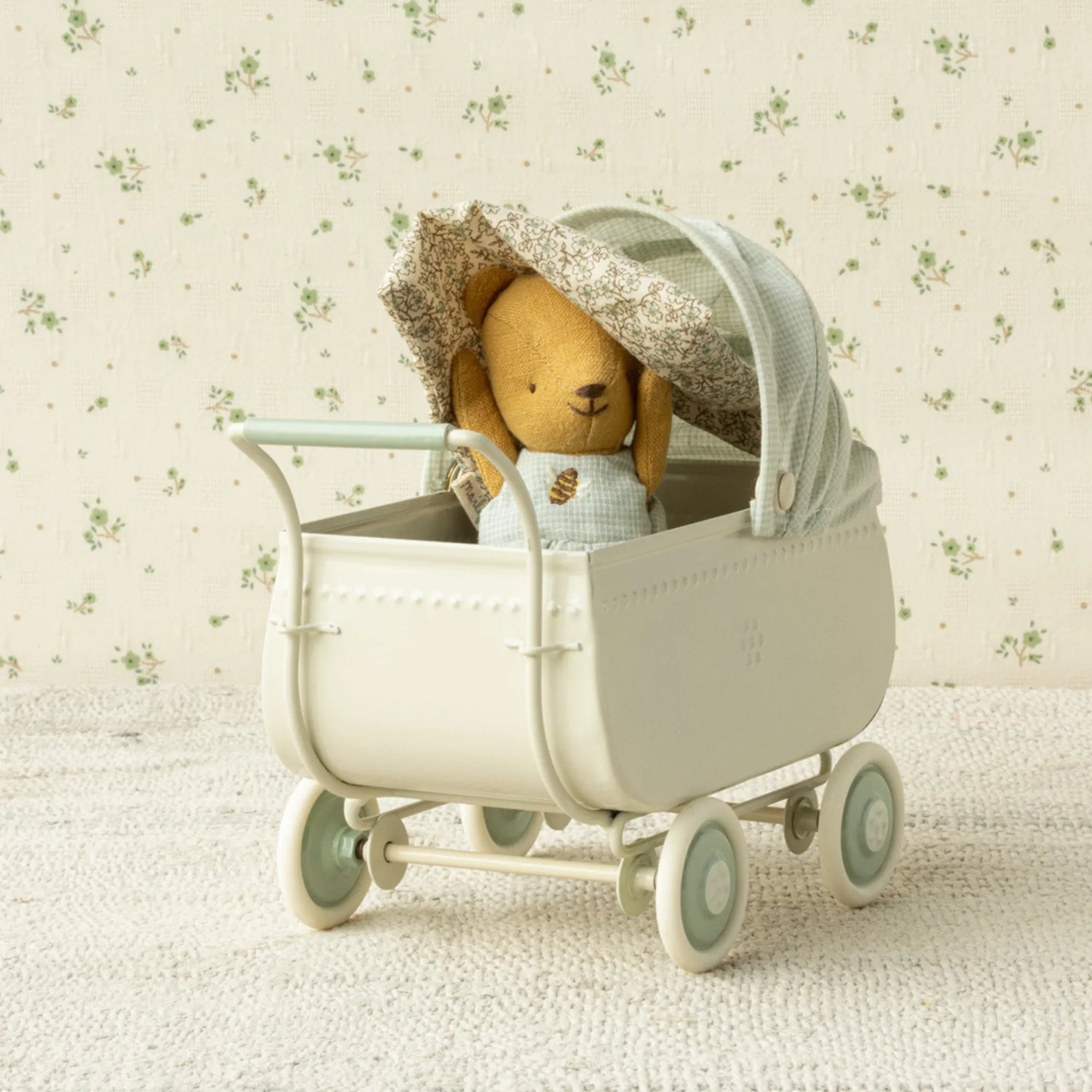 maileg puppenwagen mikro blau anna und ole shop