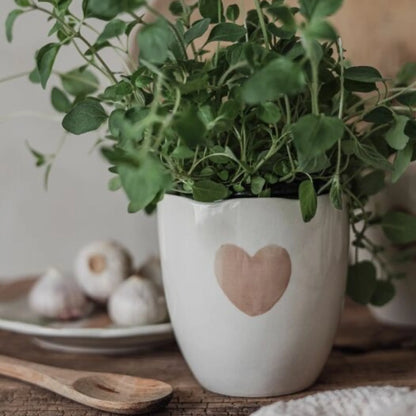 Majas Cottage &quot;Heartly&quot; Becher Tasse taupe 300 ml