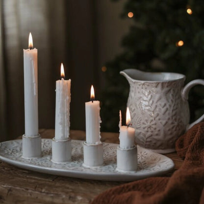 Majas Cottage &quot;Winterheart&quot; Advent Kerzenhalter 4 Kerzen weiß
