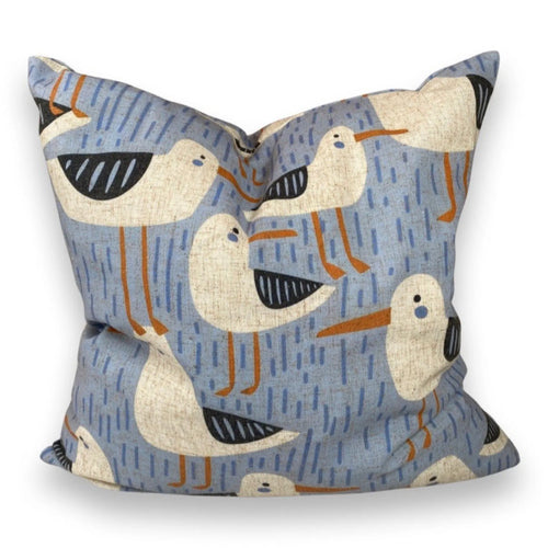 Miljögården Kissenbezug „Möwen Gale“ 45 x 45 cm maritim blau Möwenmotiv