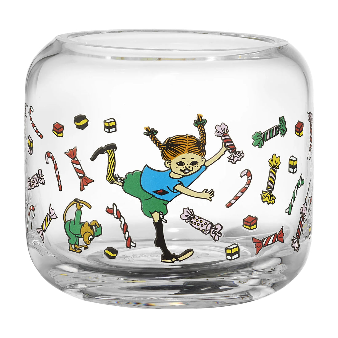 Muurla Kerzenhalter aus Glas Pippi Langstrumpf "Candy" 8 cm