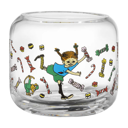 Muurla Kerzenhalter aus Glas Pippi Langstrumpf "Candy" 8 cm