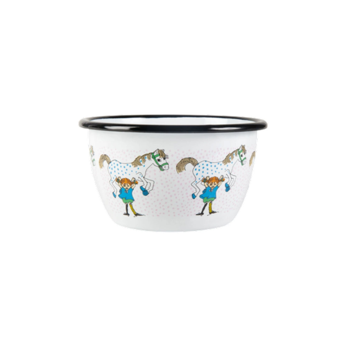 Muurla Schüssel Emaille "Pippi Langstrumpf und ihr Pferd" 600 ml