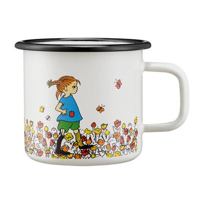 Muurla Tasse aus Emaille Pippi Langstrumpf "Be more Pippi" 370 ml