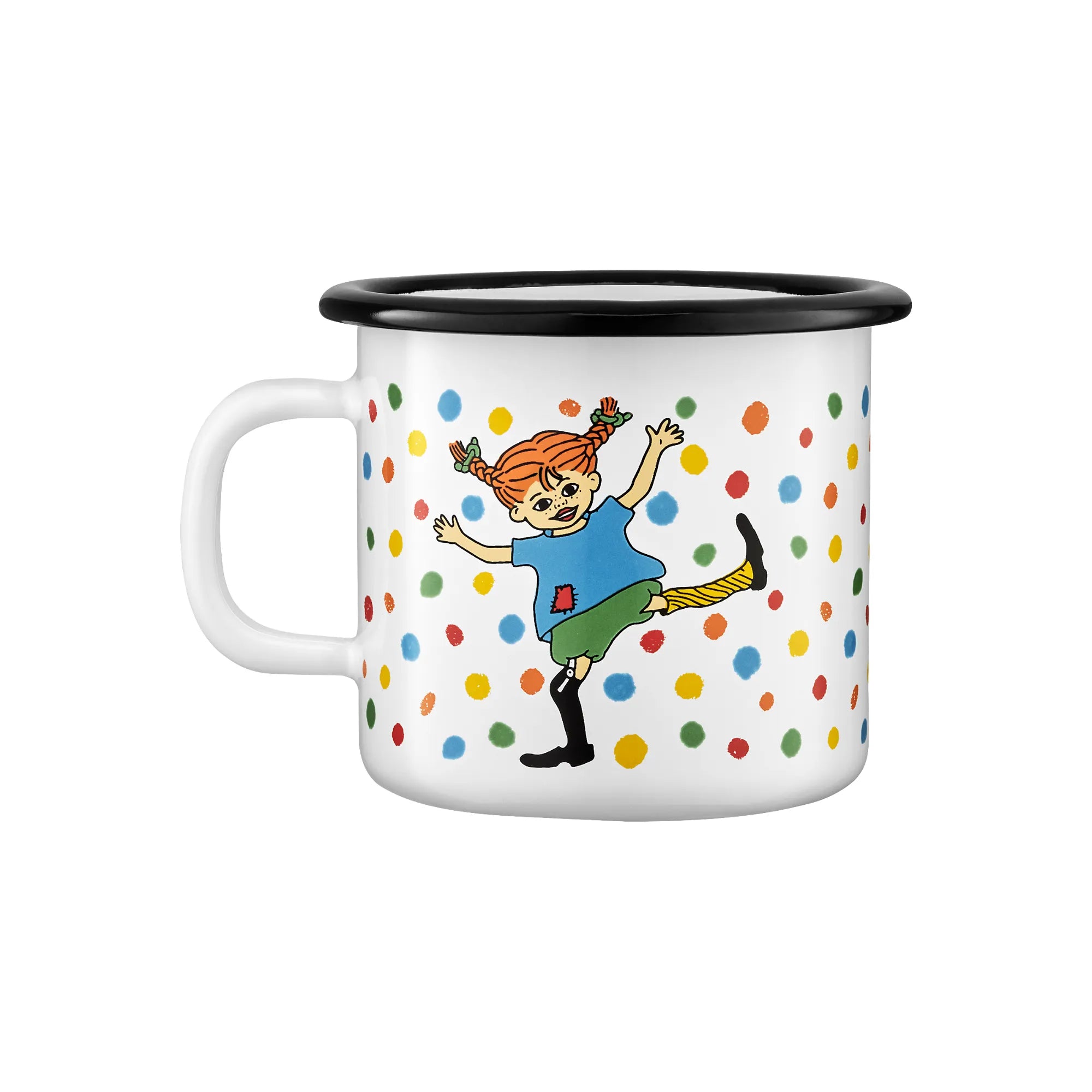 Muurla Tasse aus Emaille Pippi Langstrumpf "Hopsasa" 250 ml