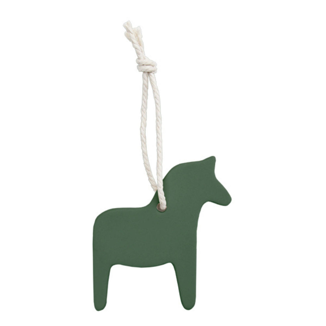 Noordliving Anhänger "Dalapferd" aus Ton grün 7 cm