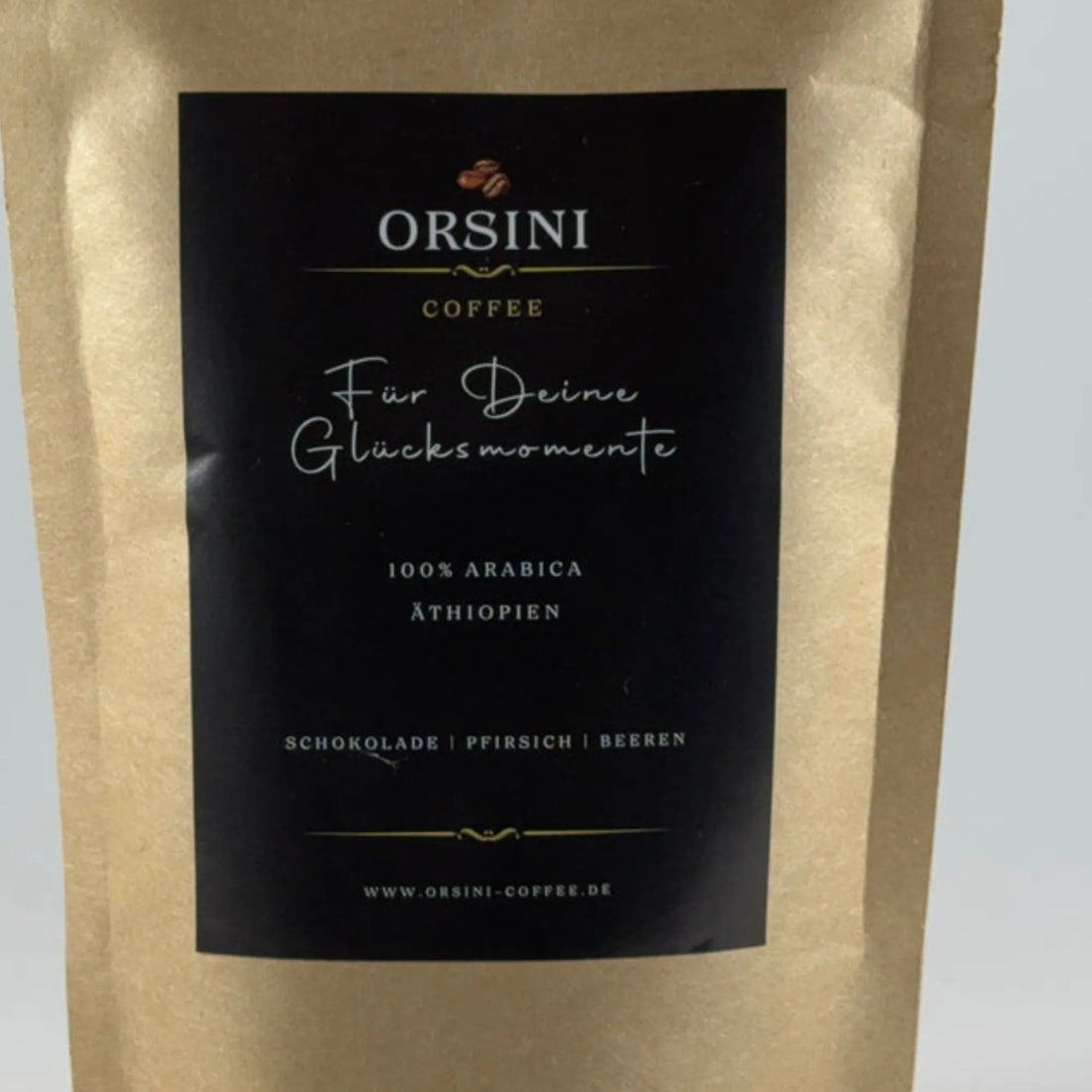 Orsini Manufaktur Kaffeebohnen Äthiopien Sidamo &quot;Für deine Glücksmomente&quot; 100 g