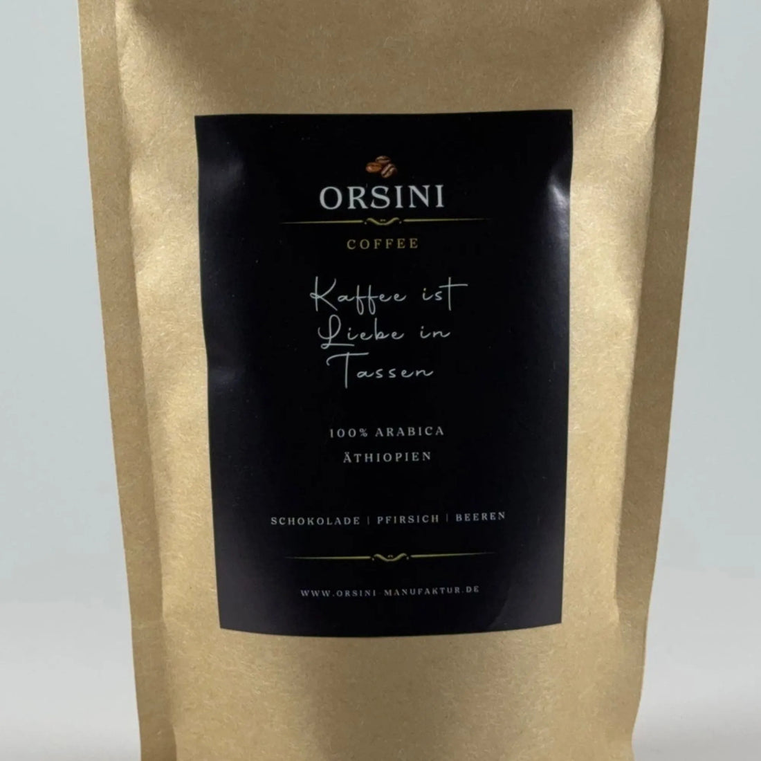 Orsini Manufaktur Kaffeebohnen Äthiopien Sidamo &quot;Kaffee ist Liebe in Tassen&quot; 100 g