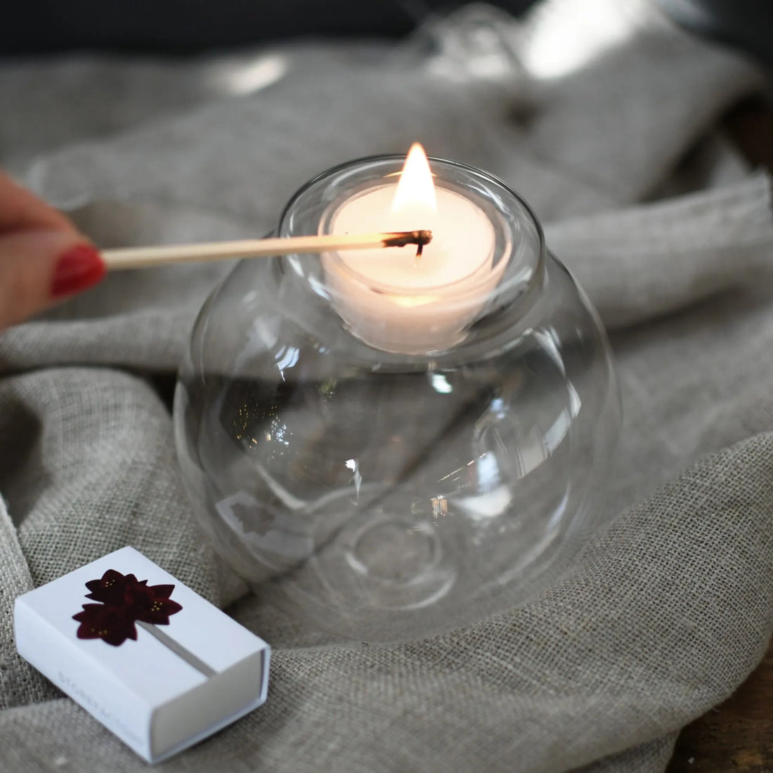 Storefactory Teelichthalter Glas "Gissebo"