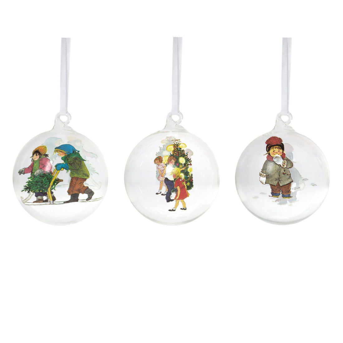 Storefactory "Wir Kinder von Bullerbü" Kapitel 1 Weihnachtskugeln 3-er Set